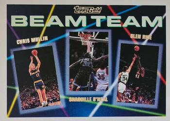 1992-93 Topps - Beam Team Gold #7 Chris Mullin / Shaquile O'Neal / Glen Rice Front