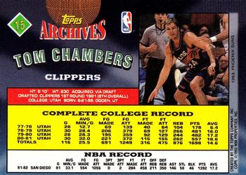 1992-93 Topps Archives - Gold #15 Tom Chambers Back