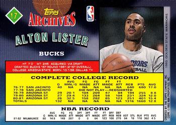 1992-93 Topps Archives - Gold #17 Alton Lister Back