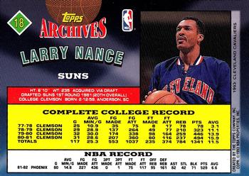 1992-93 Topps Archives - Gold #18 Larry Nance Back