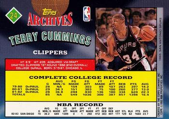 1992-93 Topps Archives - Gold #24 Terry Cummings Back
