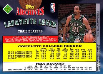 1992-93 Topps Archives - Gold #27 Lafayette Lever Back