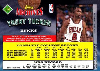 1992-93 Topps Archives - Gold #29 Trent Tucker Back