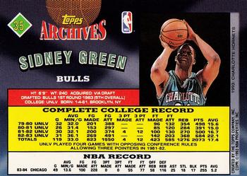 1992-93 Topps Archives - Gold #35 Sidney Green Back