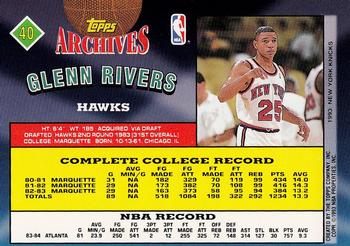 1992-93 Topps Archives - Gold #40 Glenn Rivers Back