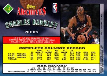 1992-93 Topps Archives - Gold #44 Charles Barkley Back