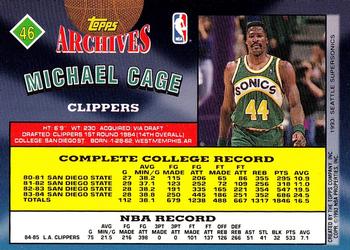 1992-93 Topps Archives - Gold #46 Michael Cage Back