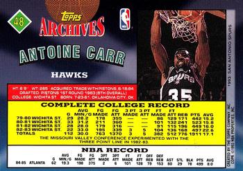 1992-93 Topps Archives - Gold #48 Antoine Carr Back