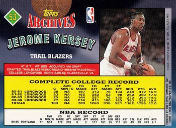 1992-93 Topps Archives - Gold #53 Jerome Kersey Back