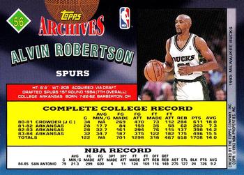 1992-93 Topps Archives - Gold #56 Alvin Robertson Back