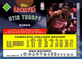1992-93 Topps Archives - Gold #58 Otis Thorpe Back