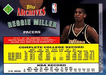 1992-93 Topps Archives - Gold #67 Reggie Miller Back