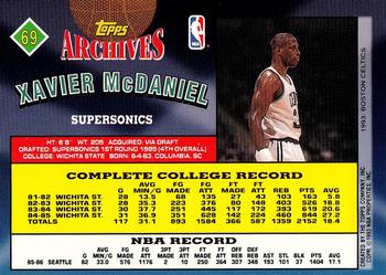 1992-93 Topps Archives - Gold #69 Xavier McDaniel Back