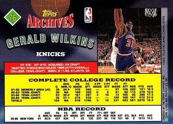 1992-93 Topps Archives - Gold #76 Gerald Wilkins Back