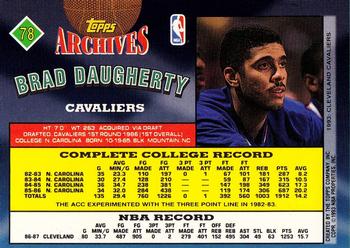 1992-93 Topps Archives - Gold #78 Brad Daugherty Back