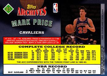 1992-93 Topps Archives - Gold #85 Mark Price Back
