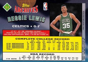 1992-93 Topps Archives - Gold #94 Reggie Lewis Back