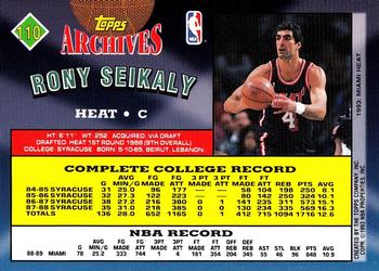 1992-93 Topps Archives - Gold #110 Rony Seikaly Back