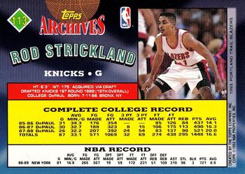 1992-93 Topps Archives - Gold #113 Rod Strickland Back
