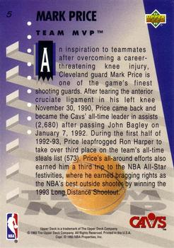 1992-93 Upper Deck MVP Holograms #5 Mark Price Back