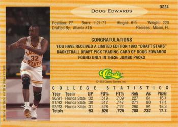 1993 Classic Draft Picks - Chromium Draft Stars #DS24 Doug Edwards Back