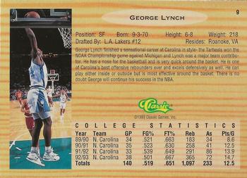 1993 Classic Draft Picks - Gold #9 George Lynch Back