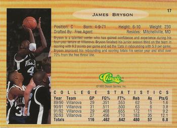 1993 Classic Draft Picks - Gold #17 James Bryson Back
