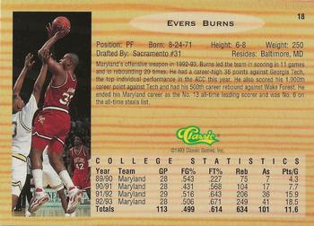 1993 Classic Draft Picks - Gold #18 Evers Burns Back