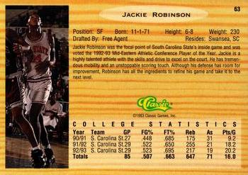 1993 Classic Draft Picks - Gold #63 Jackie Robinson Back