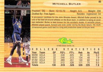 1993 Classic Draft Picks - Gold #85 Mitchell Butler Back