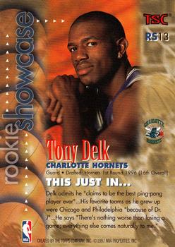 1996-97 Stadium Club - Rookie Showcase #RS13 Tony Delk Back