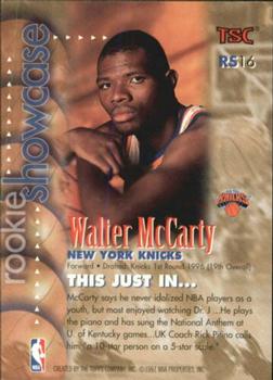 1996-97 Stadium Club - Rookie Showcase #RS16 Walter McCarty Back