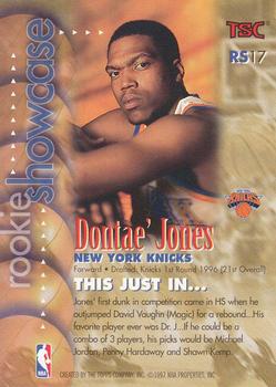 1996-97 Stadium Club - Rookie Showcase #RS17 Dontae' Jones Back