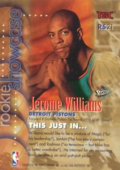 1996-97 Stadium Club - Rookie Showcase #RS21 Jerome Williams Back