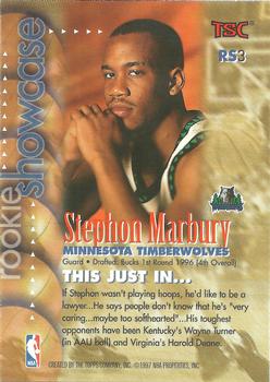 1996-97 Stadium Club - Rookie Showcase #RS3 Stephon Marbury Back