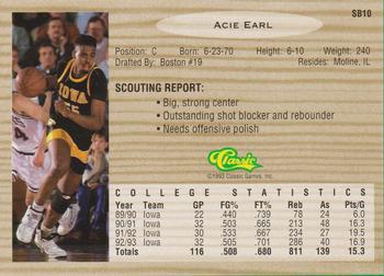 1993 Classic Draft Picks - Special Bonus #SB10 Acie Earl Back