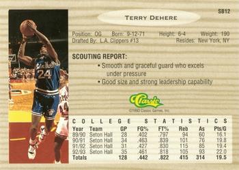 1993 Classic Draft Picks - Special Bonus #SB12 Terry Dehere Back