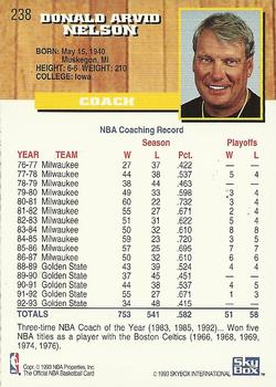 1993-94 Hoops - Fifth Anniversary Gold #238 Don Nelson Back