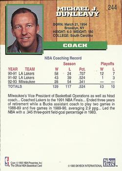 1993-94 Hoops - Fifth Anniversary Gold #244 Mike Dunleavy Back
