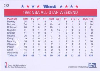 1993-94 Hoops - Fifth Anniversary Gold #282 West NBA All-Star Team Back