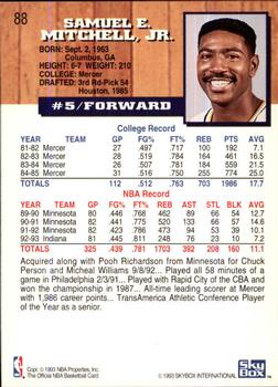 1993-94 Hoops - Fifth Anniversary Gold #88 Sam Mitchell Back
