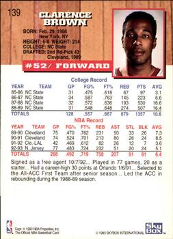 1993-94 Hoops - Fifth Anniversary Gold #139 Chucky Brown Back