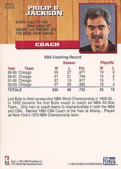1993-94 Hoops - Fifth Anniversary Gold #233 Phil Jackson Back