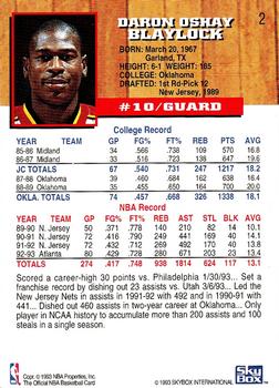 1993-94 Hoops - Fifth Anniversary Gold #2 Mookie Blaylock Back