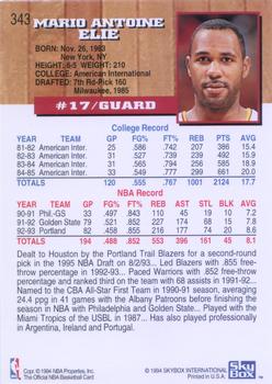 1993-94 Hoops - Fifth Anniversary Gold #343 Mario Elie Back