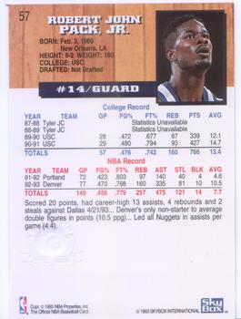 1993-94 Hoops - Fifth Anniversary Gold #57 Robert Pack Back