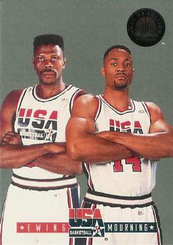 1993-94 SkyBox Premium - USA Tip-Off #3 Patrick Ewing / Alonzo Mourning Front