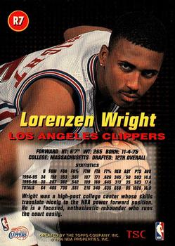 1996-97 Stadium Club - Rookies (Series One) #R7 Lorenzen Wright Back