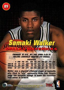 1996-97 Stadium Club - Rookies (Series One) #R9 Samaki Walker Back