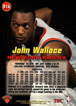 1996-97 Stadium Club - Rookies (Series One) #R16 John Wallace Back